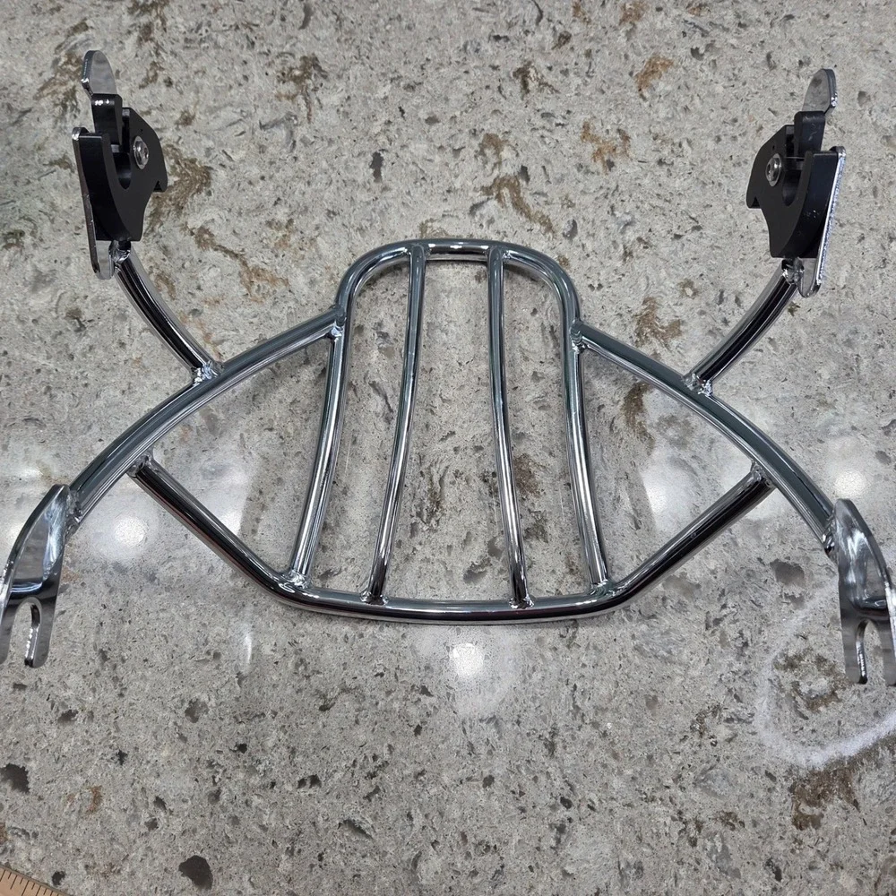 NEW Harley Davidson Sportster Chrome‎ Detachable Solo Luggage Rack Motorcycle